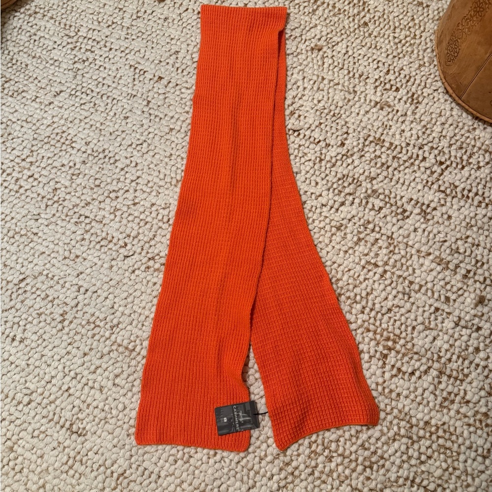 Pringle Orange Knit Scarf